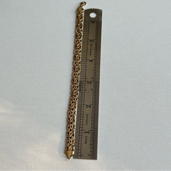 10k gold Byzantine bracelet fine jewelry - Picture 6 of 7